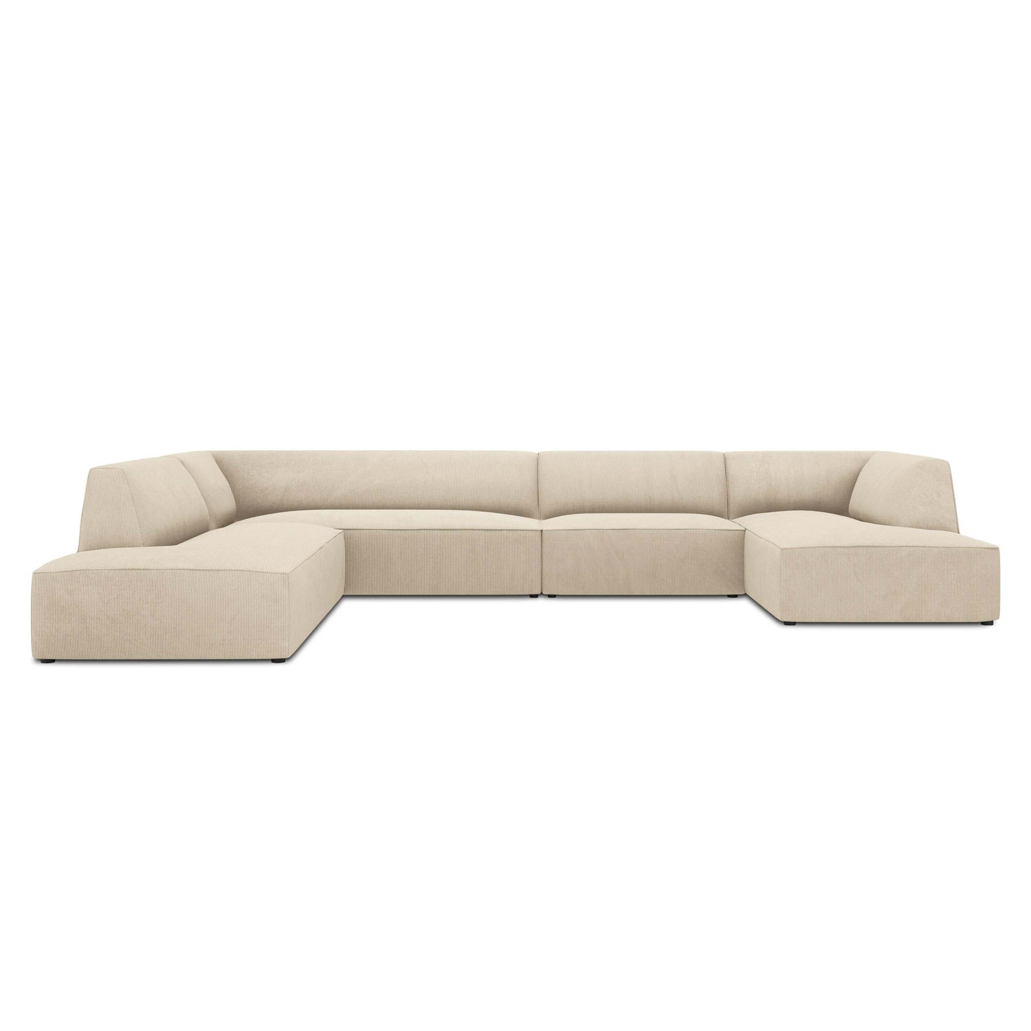 Windsor & Co Sao U-bank - Hoek Links - Ribstof - Lichtbeige