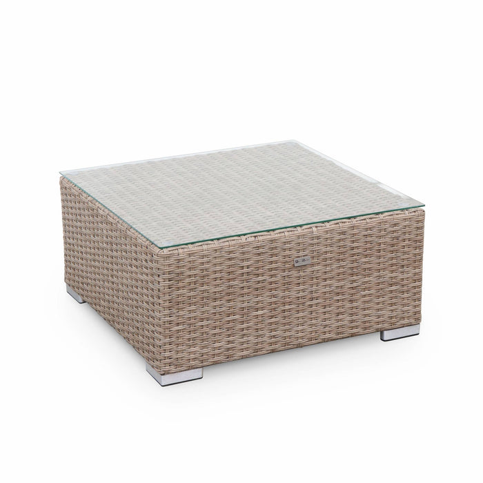 sweeek - Hoek loungeset 5 plaatsen, rond wicker