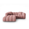Windsor & Co Halley Hoekbank met Chaise Longue 3-zits - Links - Roze