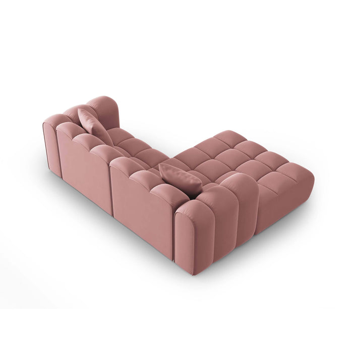 Windsor & Co Halley Hoekbank met Chaise Longue 3-zits - Links - Roze