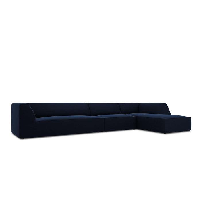 Windsor & Co Sao Hoekbank met Chaise Longue Rechts - 5-zits - Velvet - Koningsblauw