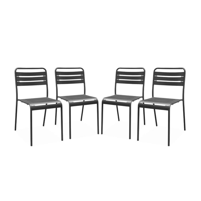 sweeek - Tuinstoelen metaal (set van 4)