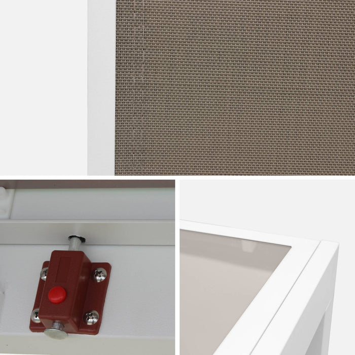 sweeek - Aluminium tuinset 6 plaatsen uitschuifbaar