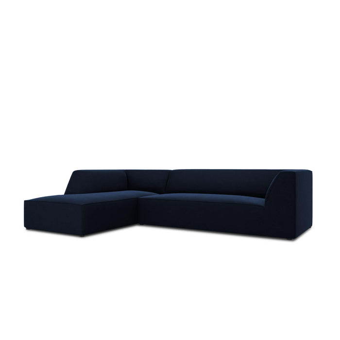 Windsor & Co Sao Hoekbank met Chaise Longue Links - 4-zits - Velvet - Koningsblauw