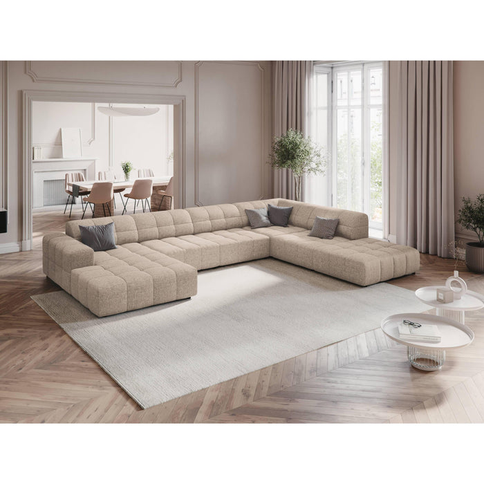 Cosmopolitan Design Chicago U-bank - Hoek Rechts - Chenille - Lichtbeige