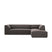 Windsor & Co Sao Hoekbank met Chaise Longue Rechts - 4-zits - Velvet - Donkergrijs