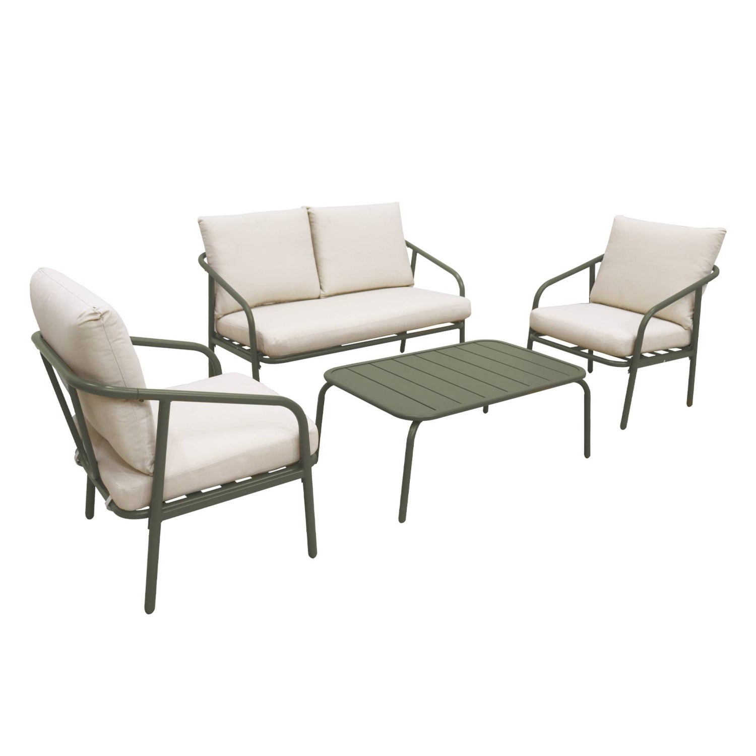 sweeek - Metalen loungeset, 4 zits