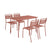sweeek - Metalen tuintafel, 4 stoelen