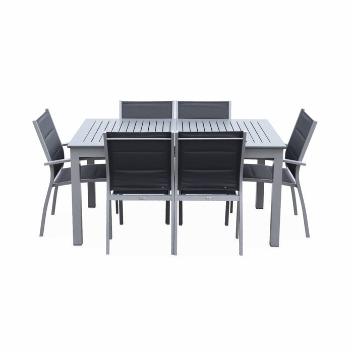 sweeek - Aluminium tuinset 6 plaatsen