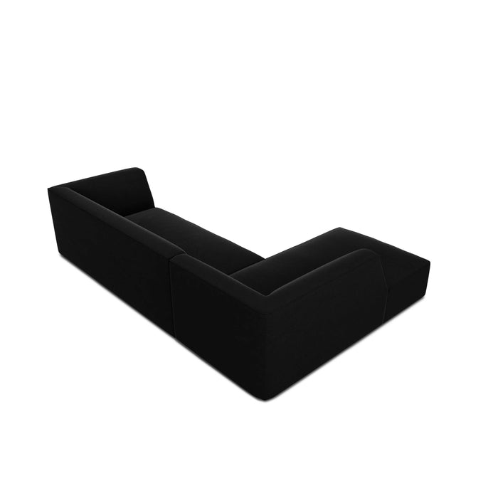 Windsor & Co Sao Hoekbank met Chaise Longue Links - 4-zits - Velvet - Zwart