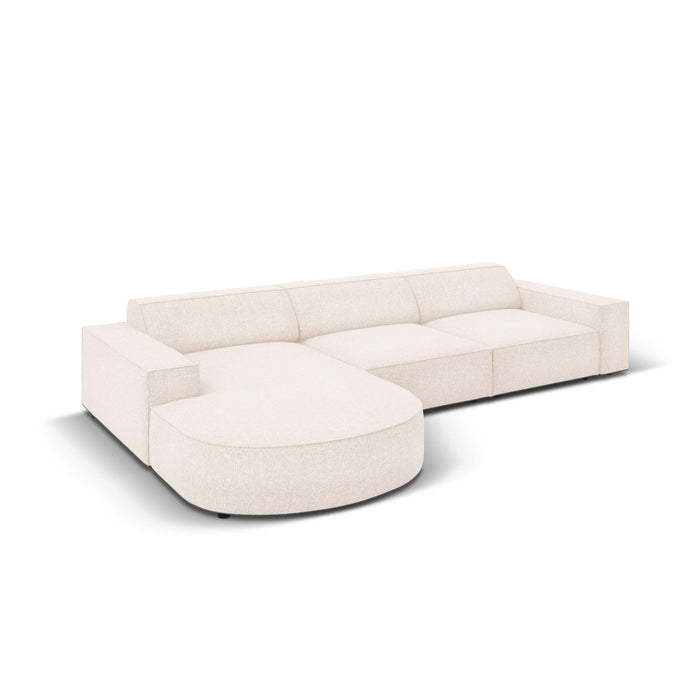 Micadoni Jodie Hoekbank Links Afgerond 4-zits - Chenille - Crème
