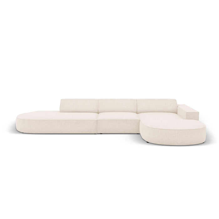Micadoni Jodie Hoekbank Rechts Afgerond - Links Open  5-zits - Chenille - Crème