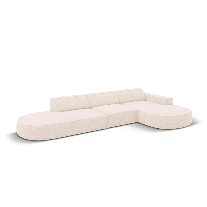 Micadoni Jodie Hoekbank Rechts Afgerond - Links Open  5-zits - Chenille - Crème