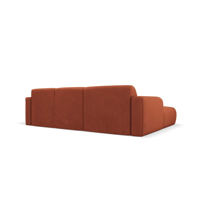 Windsor & Co Lola Hoekbank met Chaise Longue Links - Chenille - Oranje