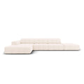 Cosmopolitan Design Chicago Hoekbank met Chaise Longue Links - Rechts Open - Chenille - Crème