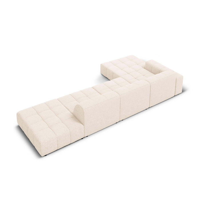 Cosmopolitan Design Chicago Hoekbank met Chaise Longue Links - Rechts Open - Chenille - Crème