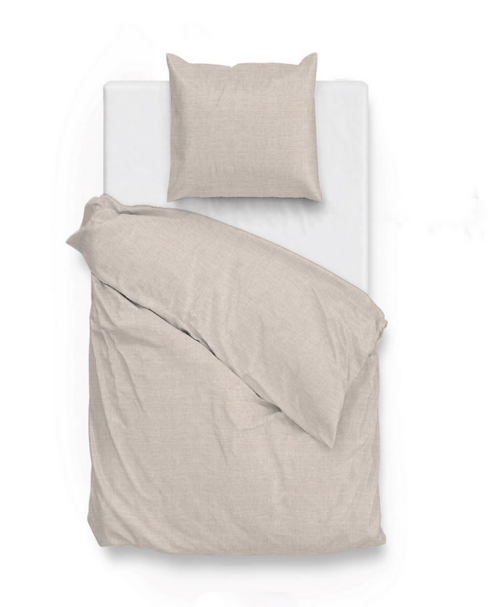 Zo Home Dekbedovertrek Katoen Lino Linnen Look - sandy beige