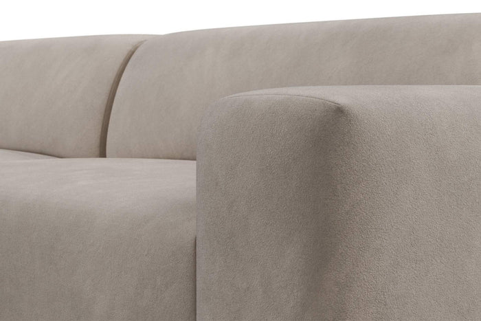 NADUVI Collection Nina Big Hoekbank Rechts - Velvet - Taupe