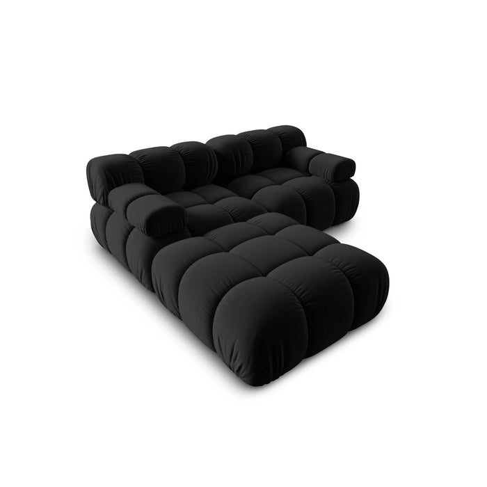 Milo Casa Tropea Modulaire 2-zitsbank met Hocker - Zwart