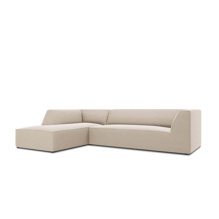 Windsor & Co Sao Hoekbank met Chaise Longue Links - 4-zits - Velvet - Beige