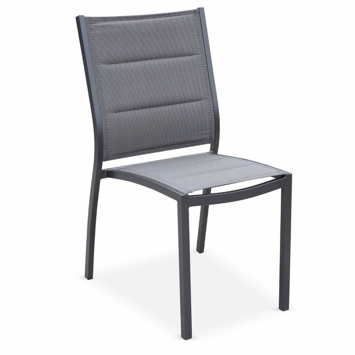 sweeek - Tuinstoelen van aluminium, stapelbaar (set van 2)