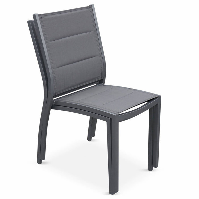 sweeek - Tuinstoelen van aluminium, stapelbaar (set van 2)