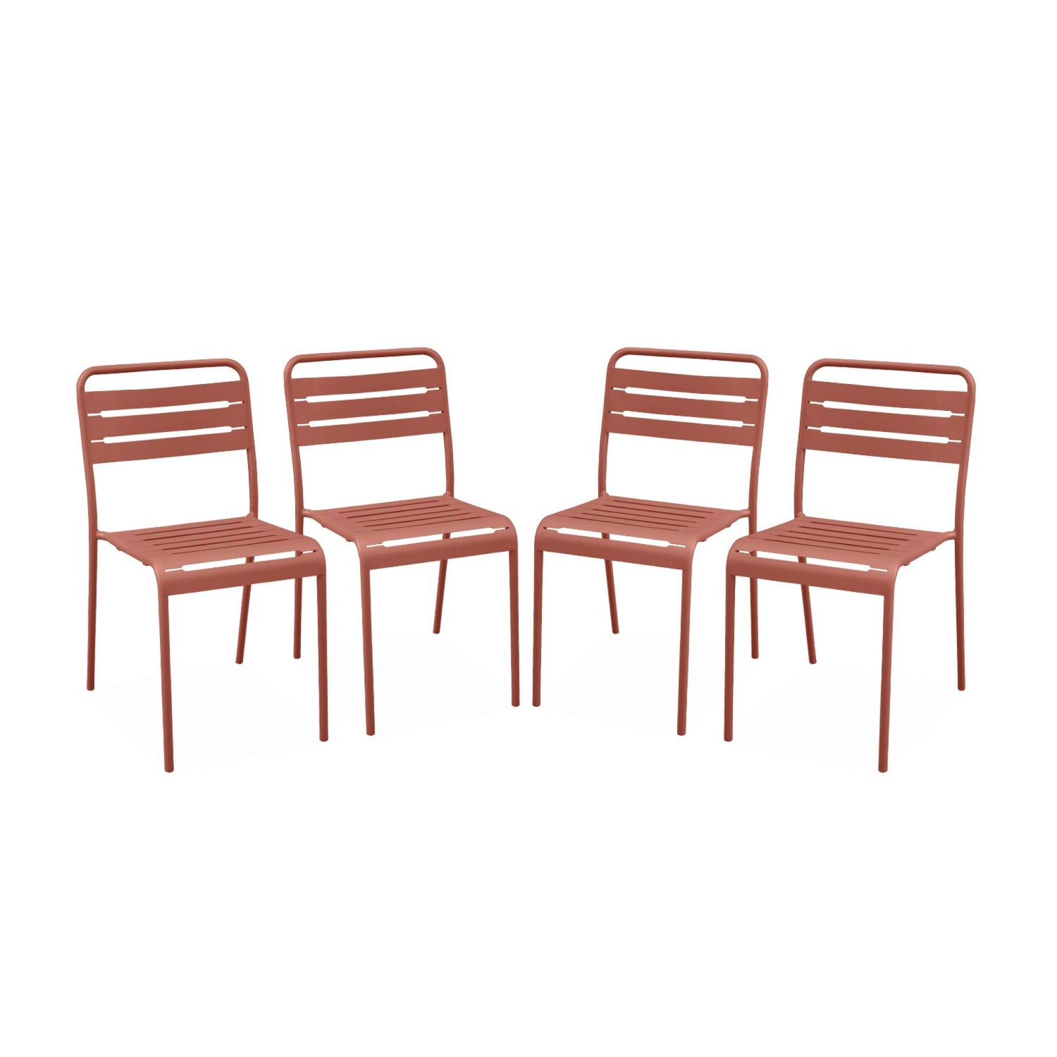 sweeek - Tuinstoelen metaal (set van 4)