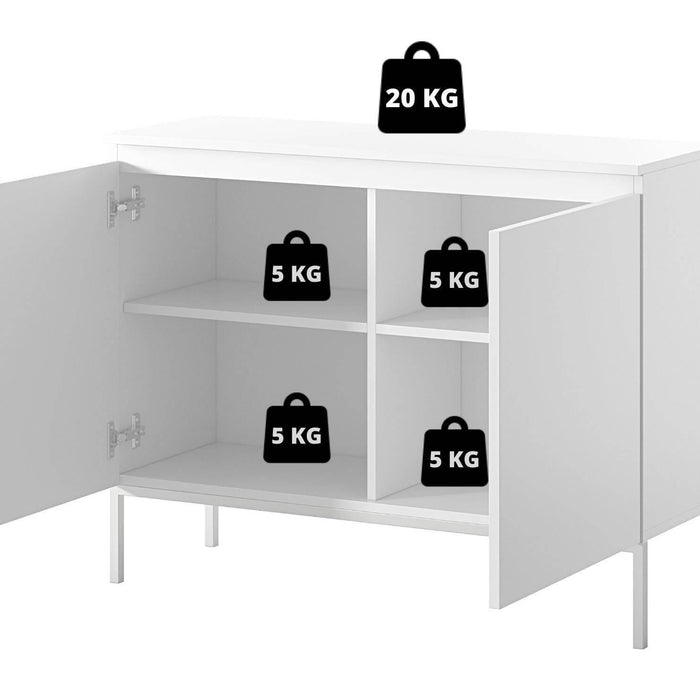 NADUVI Collection Kate Dressoir - B 100 cm - Beige / Zwart