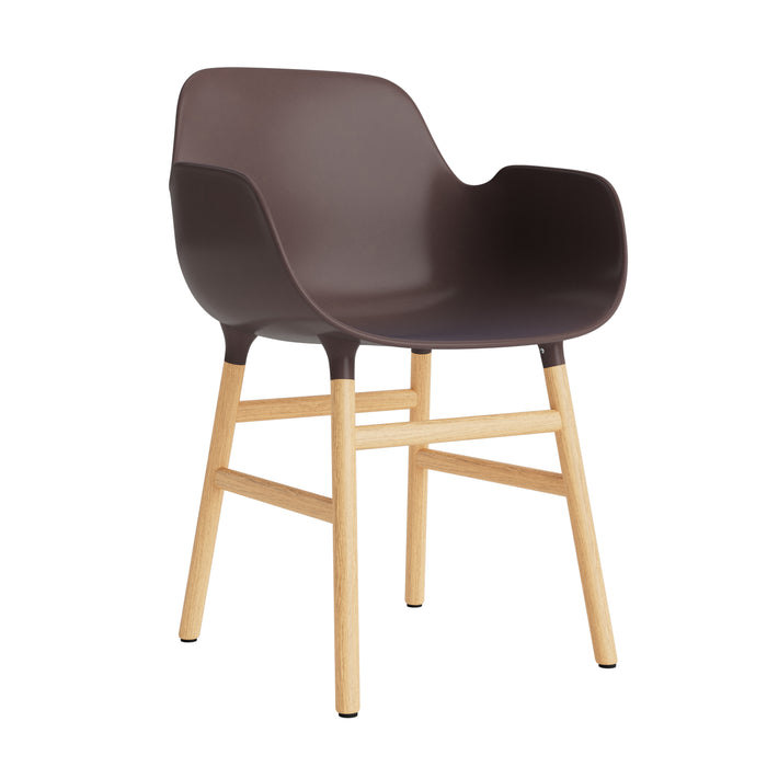 Normann Copenhagen Form Stoel met Armleuning - Eiken - Bruin