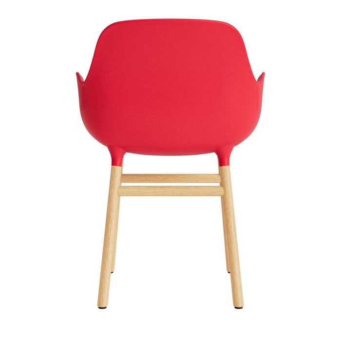 Normann Copenhagen Form Stoel met Armleuning - Eiken - Bright Red