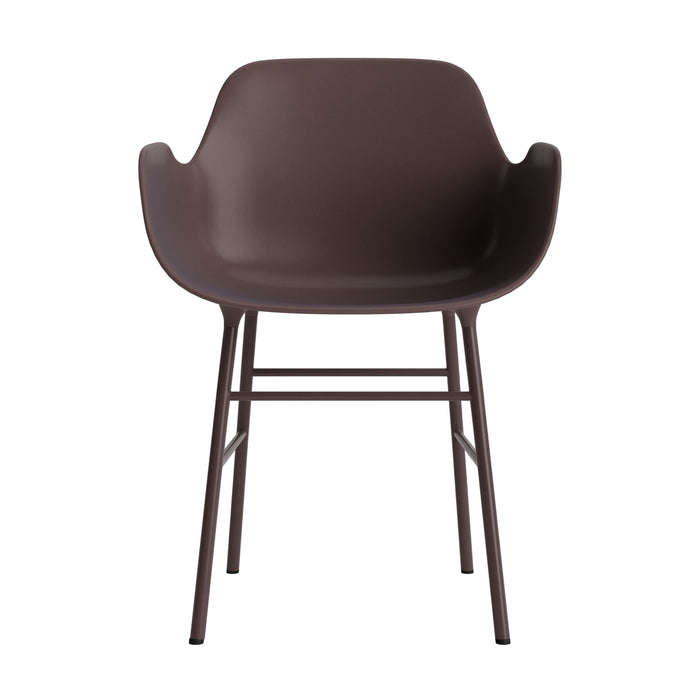 Normann Copenhagen Form Stoel met Armleuning - Staal - Bruin
