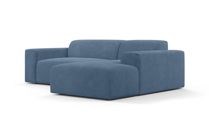 NADUVI Collection Nina Hoekbank Rechts - Ribstof - Hemelsblauw