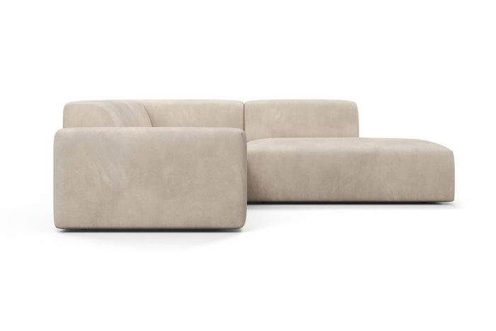 NADUVI Collection Nina Big Hoekbank Rechts - Velvet - Beige