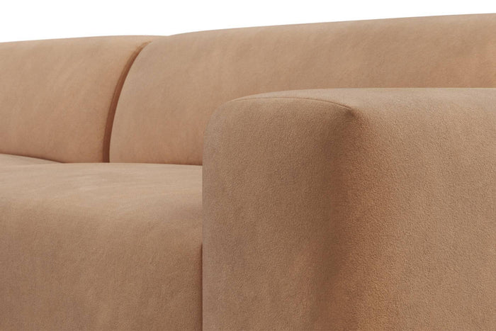 NADUVI Collection Nina Big Hoekbank Rechts - Velvet - Camel bruin