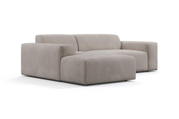 NADUVI Collection Nina Hoekbank Links - Velvet - Taupe