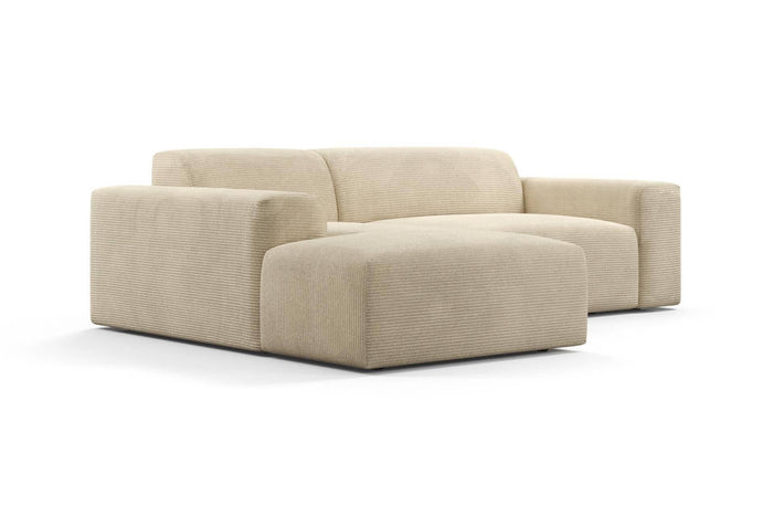 NADUVI Collection Nina Hoekbank Links - Ribstof - Crème