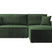 NADUVI Collection Galine Hoekbank met Chaise Longue Rechts met Slaapfunctie - Ribstof - Donkergroen
