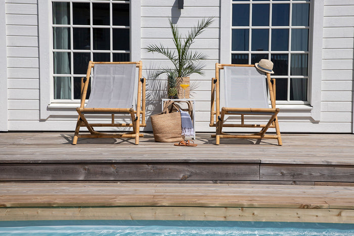 Rebellenclub Hydra Inklapbare Loungestoel - Naturel Bamboe