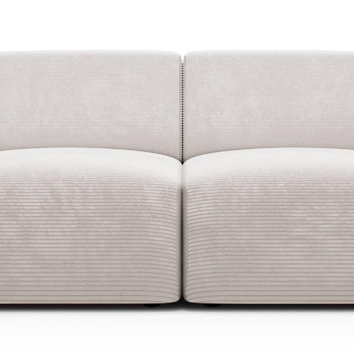 NADUVI Collection Nina 2-zitsbank - Ribstof - Crème