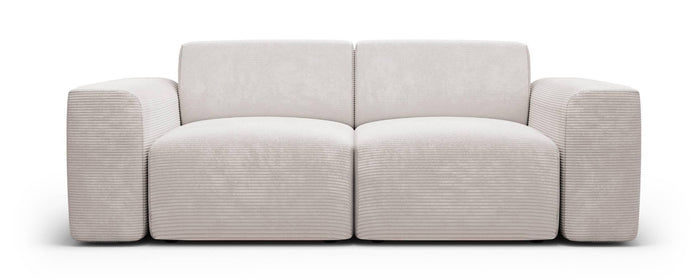 NADUVI Collection Nina 2-zitsbank - Ribstof - Crème