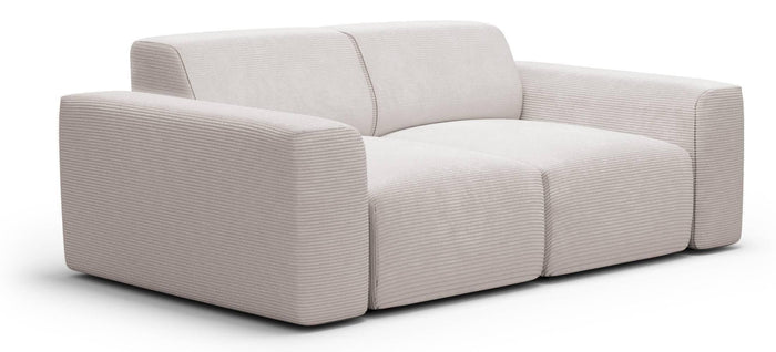 NADUVI Collection Nina 2-zitsbank - Ribstof - Crème