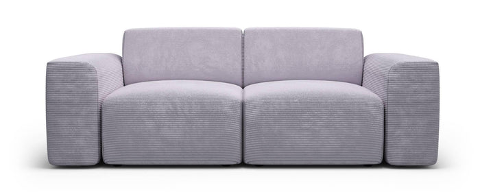 NADUVI Collection Nina 2-zitsbank - Ribstof - Lichtgrijs