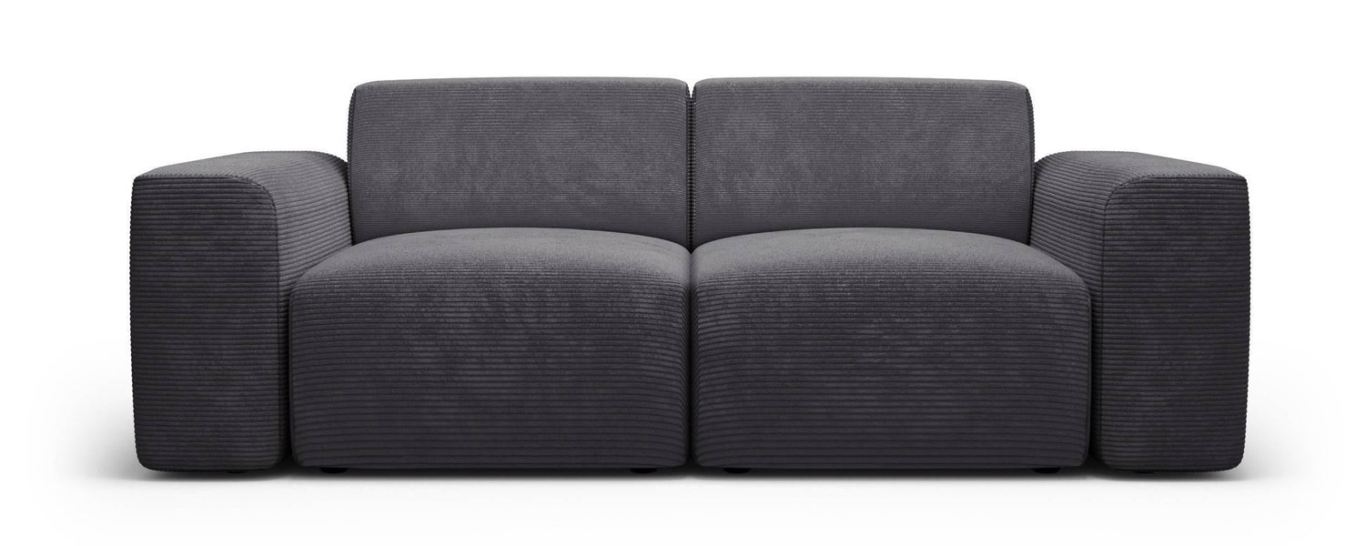 NADUVI Collection Nina 2-zitsbank - Ribstof - Antraciet