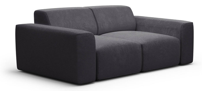 NADUVI Collection Nina 2-zitsbank - Ribstof - Antraciet