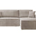 NADUVI Collection Galine Hoekbank met Chaise Longue Rechts met Slaapfunctie - Ribstof - Beige
