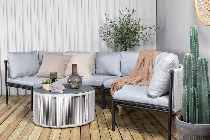 Rebellenclub Amary Loungesset Halfrond - Zwart Grijs