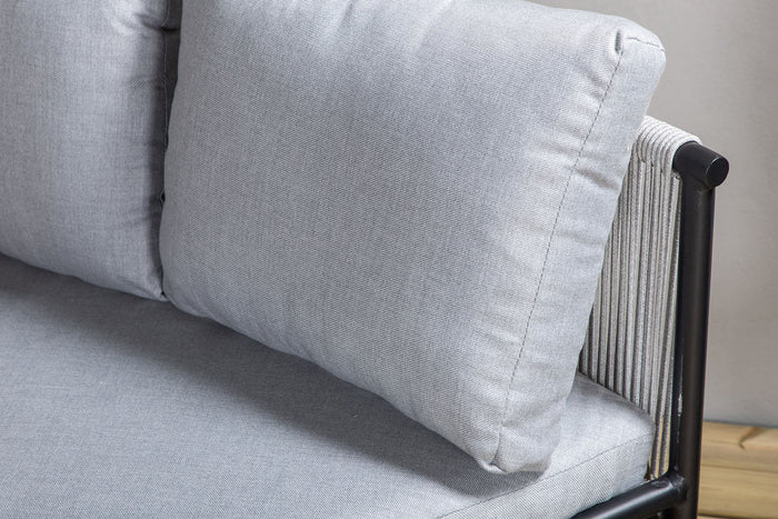 Rebellenclub Amary Loungesset Halfrond - Zwart Grijs