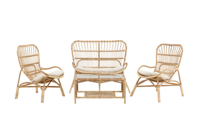 Rebellenclub Merit Loungeset - Naturel Rattan