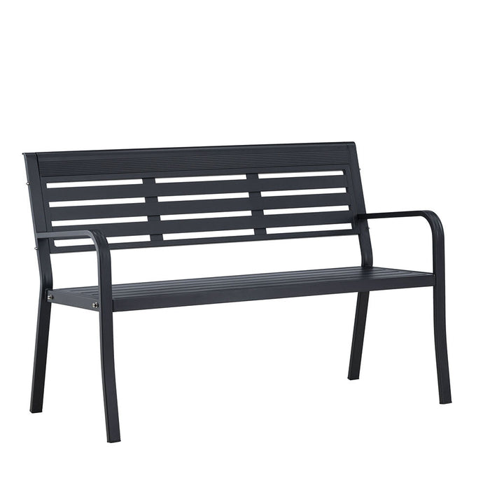 Rebellenclub Rost Tuinbankje - 125x 60cm - Zwart