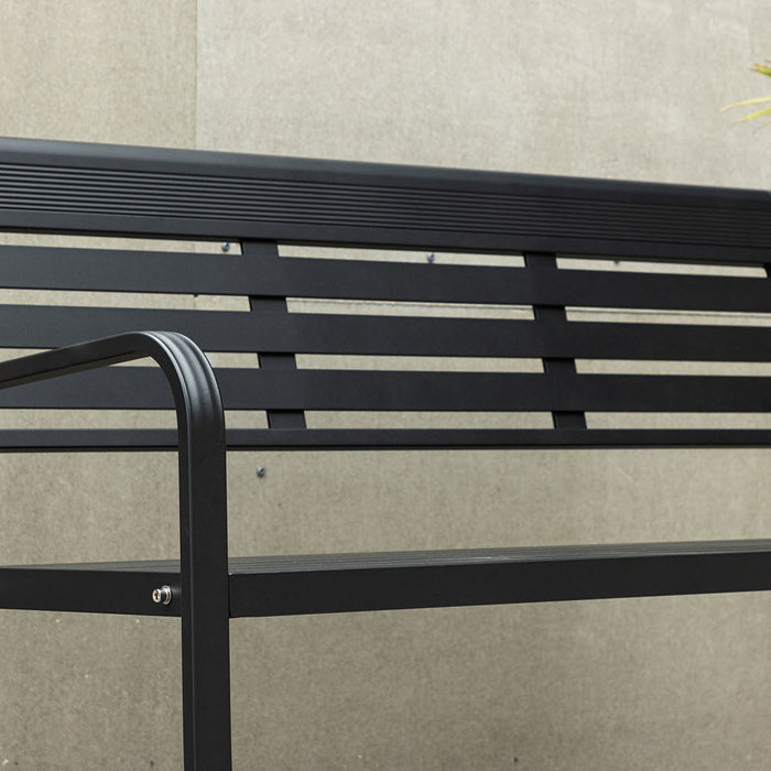 Rebellenclub Rost Tuinbankje - 125x 60cm - Zwart